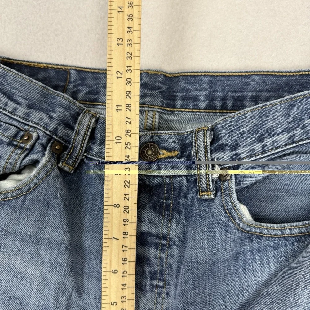 Levis 501 Jeans Mens 32x32 Blue Wash Button‎ Fly Straight Leg Original Fit Denim
